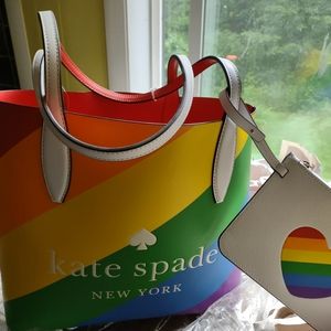 Kate Spade pride rainbow 🌈 tote with wristlet. Brand new.